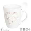 EMBOSSED WORDS ODER LOGO LOVELY BUNTE STONEWARE BECHER